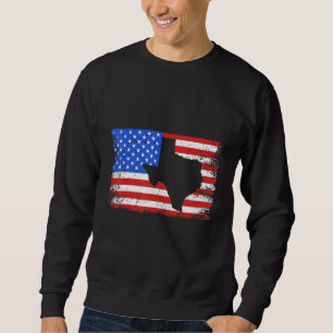Sudadera Esbozo de la bandera norteamericana de Texas con p