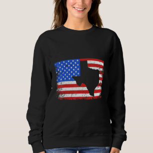 Sudadera Esbozo de la bandera norteamericana de Texas con p