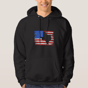 Sudadera Esbozo de la bandera norteamericana de Texas con p