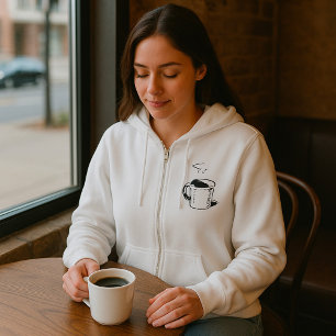 Sudadera Esbozo de taquilla para café de mano Minimalista