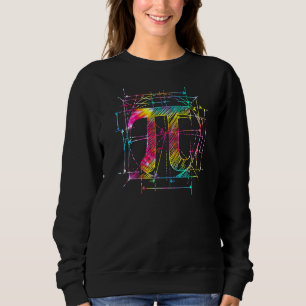 Sudadera Esbozo del Día del Pi del Tejido del Símbolo grieg
