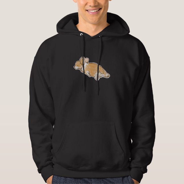 Sudadera Esbozo dibujado a mano de perro de Corgi (Anverso)