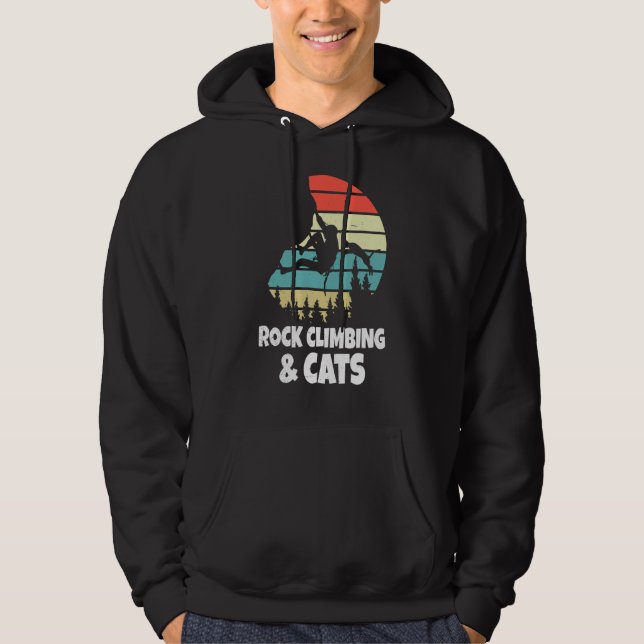 Sudadera Escalada De Rock Y Cats Rock Climber Bouldering Mo (Anverso)