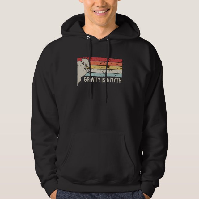 Sudadera Escalada - La gravedad es un mito (Anverso)
