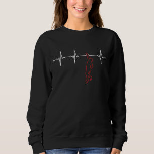 Sudadera Escalando el latido del corazón vibrando el escala