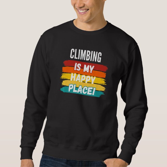 Sudadera Escalar Es Mi Lugar Feliz (Anverso)