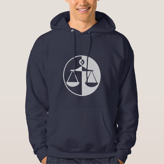 Sudadera Escalas azules de la justicia (Anverso)