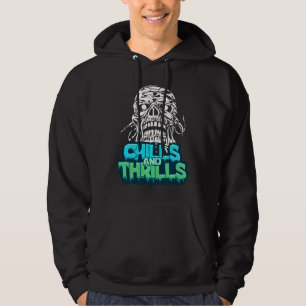 Sudadera Escalofríos y emociones crían horror gráfico de Ha