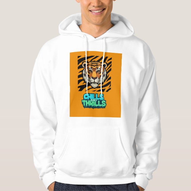 Sudadera Escalofríos y emociones Tigre imprimen camiseta (Anverso)