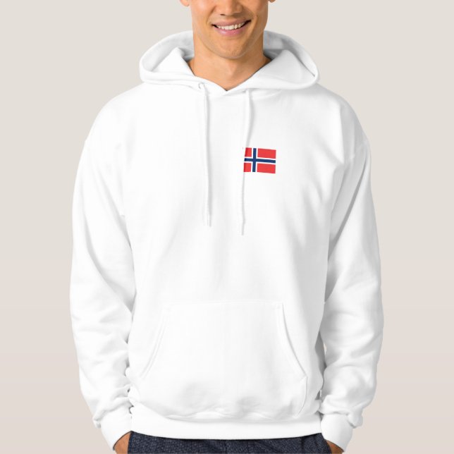 Sudadera Escandinavo noruego de la bandera (Anverso)