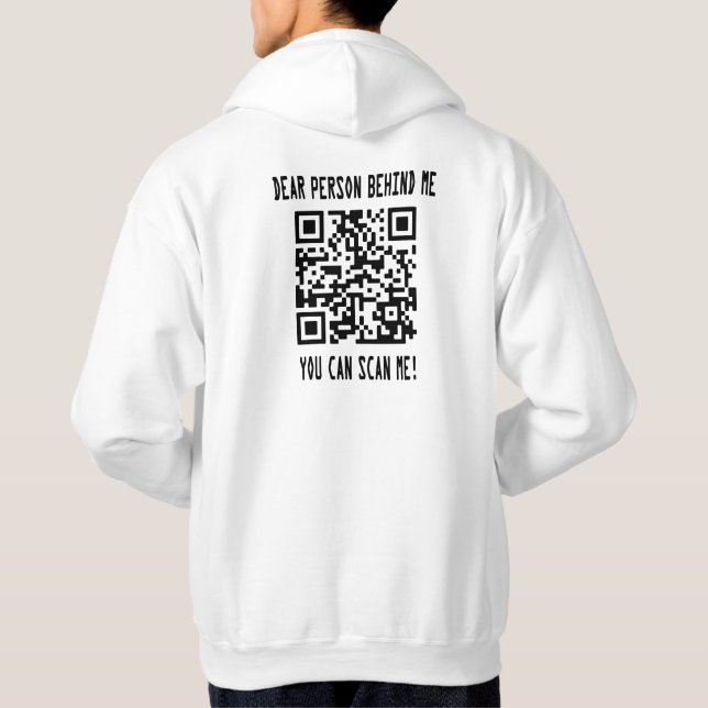 Sudadera Escanear el código QR para un impulso motivador (Reverso)