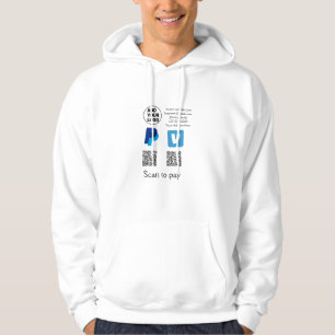 Sudadera Escaneo de pypal de Venmo para pagar añadir texto 