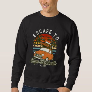 Sudadera Escape A Cape Elizabeth Beach Maine Ocean Me Summ
