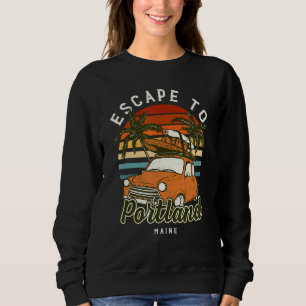 Sudadera Escape A La Playa De Portland Maine Ocean Me Summe
