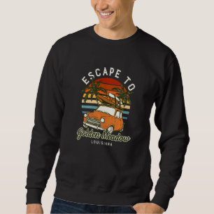 Sudadera Escape A La Playa Golden Meadow Louisiana Ocean La