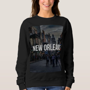 Sudadera Escena callejera de Nueva Orleans Arte Impreso C