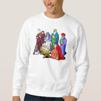Sudadera Escena colorida de la natividad del navidad