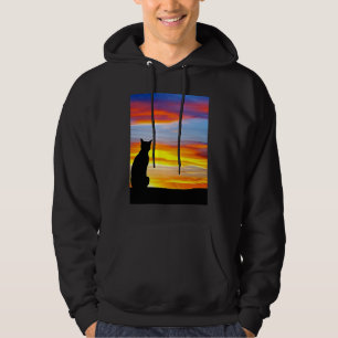 Sudadera Escena de gato al atardecer Escena de gato Gato ne