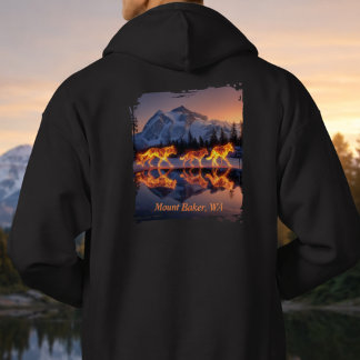Sudadera Escena de montaña de lobos espirituales