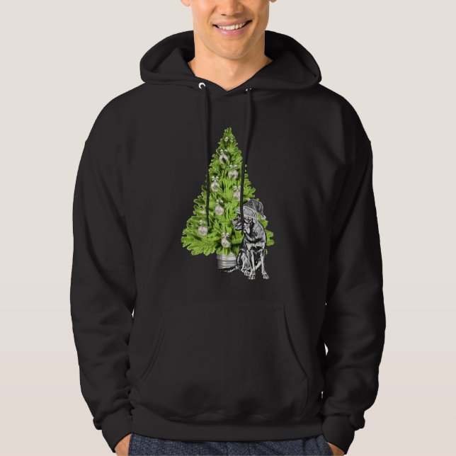 Sudadera Escena De Navidades Rottweiler Con Árbol De Navida (Anverso)