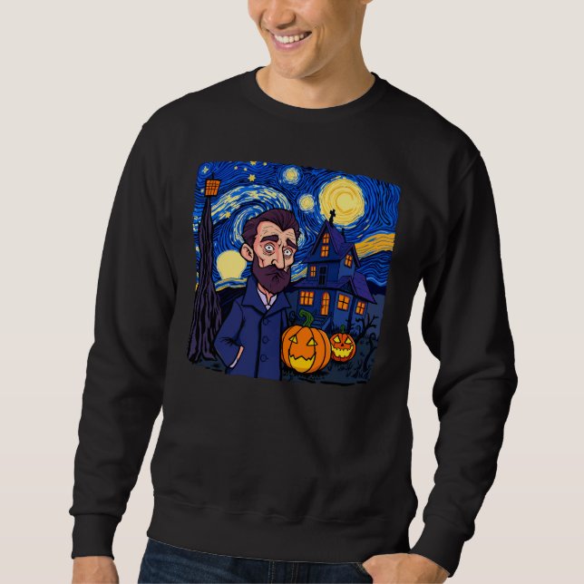 Sudadera Escena de Van Gogh embrujada - Halloween Starry gó (Anverso)
