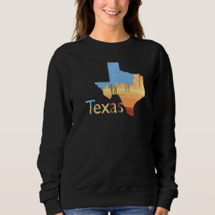 Sudadera Escenario del desierto en forma de Texas