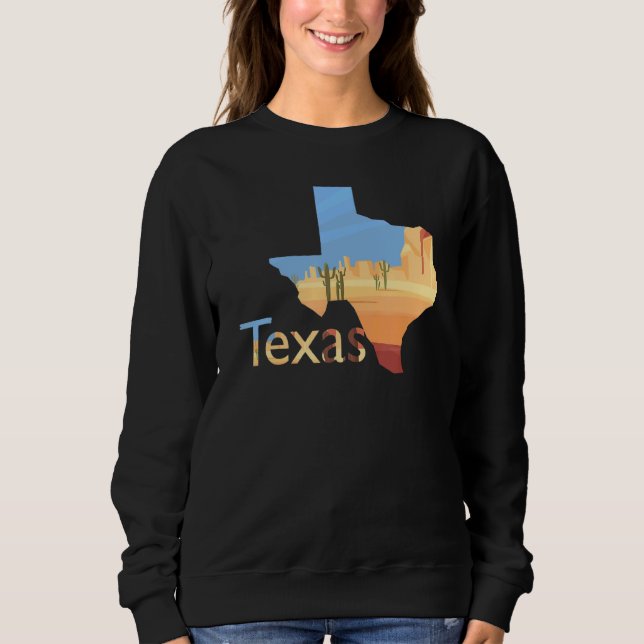 Sudadera Escenario del desierto en forma de Texas 1 (Anverso)