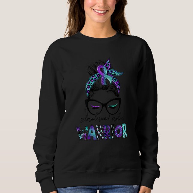 Sudadera Escleroderma de patrón de leopardo clásico femenin (Anverso)
