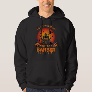 Sudadera Escoba de Barbero Rompió Calabaza de Halloween Cor