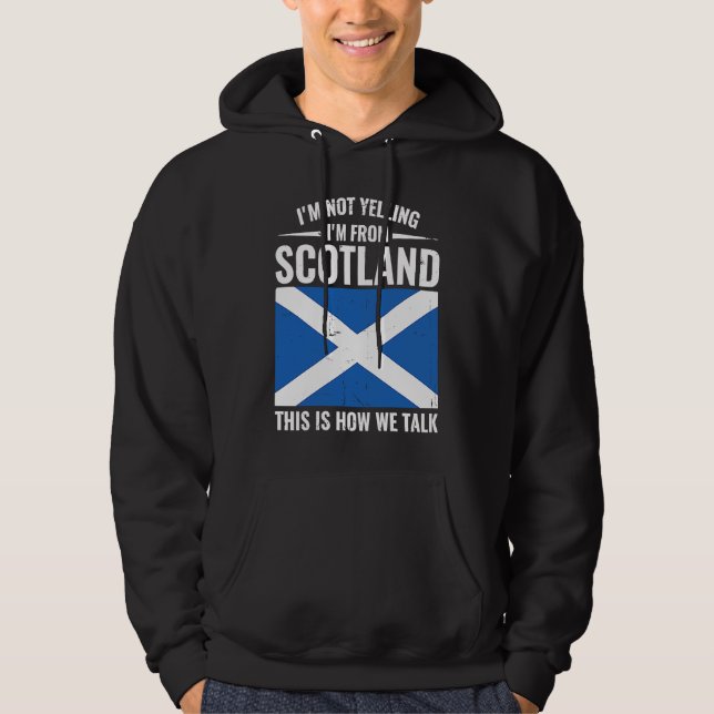 Sudadera Escocés  No estoy gritando soy de Escocia (Anverso)