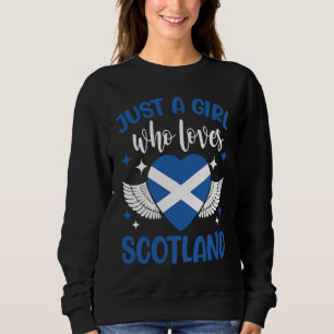Sudadera Escocesa Solo una chica que ama Escocia