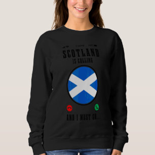 Sudadera Escocia está llamando y debo ir bandera escocesa T
