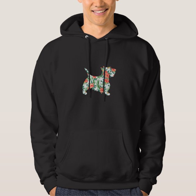 Sudadera Escocia Terrier escocés Aloha Perro Hawaiano (Anverso)
