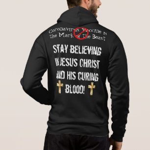 Sudadera ¡Escoge a Jesucristo!  NO ELEGIR VACUNAS.