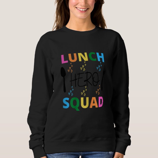 Sudadera Escolar Héroe Escuadrón Cafetería Trabajadores 2 (Anverso)