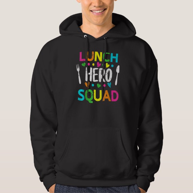 Sudadera Escolar Héroe Escuadrón Cafetería Trabajadores 2 (Anverso)
