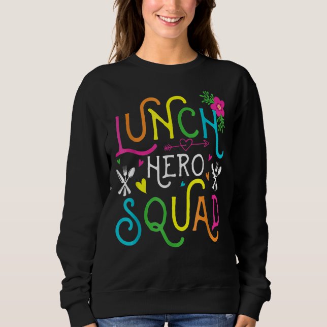Sudadera Escolar Héroe Escuadrón Cafetería Trabajadores 3 (Anverso)