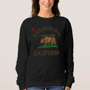 Sudadera Escondido California Beach Flag Bear Surf Ca Vinta