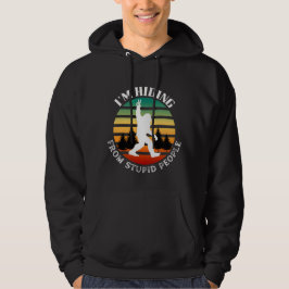Sudadera Escondiéndose de personas estúpidas - Hoodie de pi