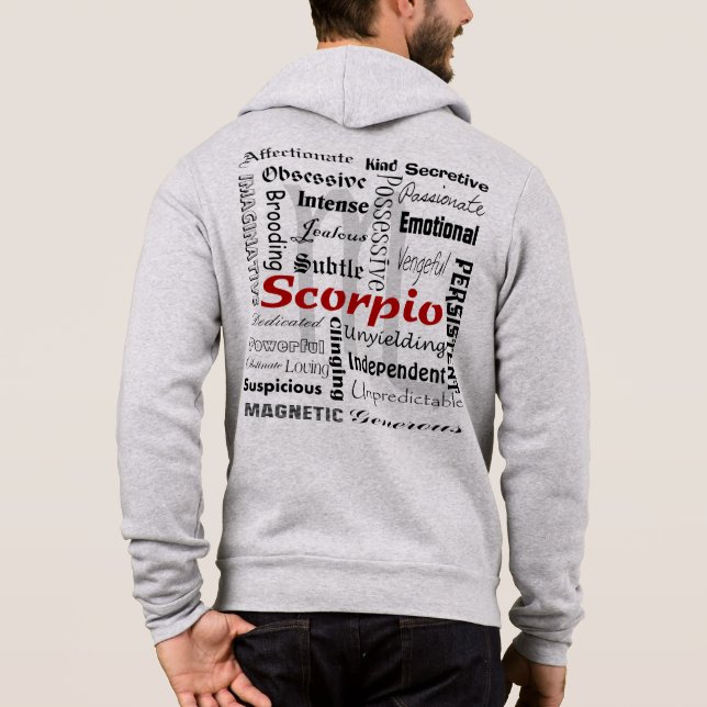Sudadera Escorpio Astrología Horóscopo Collage de senderos  (Reverso)