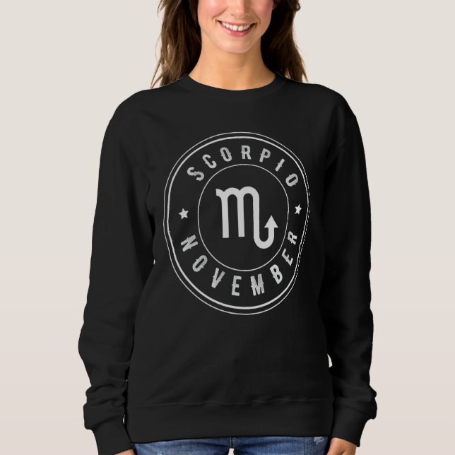 Sudadera Escorpio - Rótulo zodiaco Astrología cumpleaños Es (Anverso)
