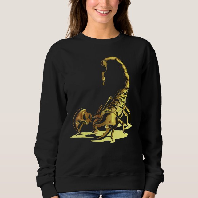 Sudadera Escorpión dorado Arachnid Scorpio Zodiac (Anverso)