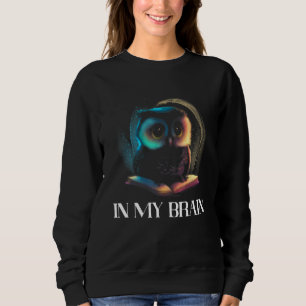 Sudadera Escritor búho escribiendo en tu cerebro leyendo no
