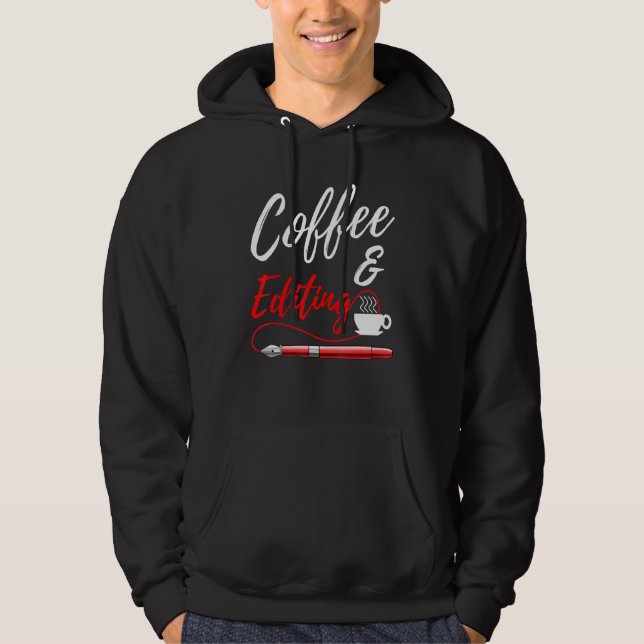 Sudadera Escritor de café y edición (Anverso)