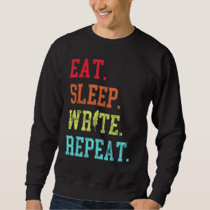 Sudadera Escritor de repetición de escritura de sueño de co
