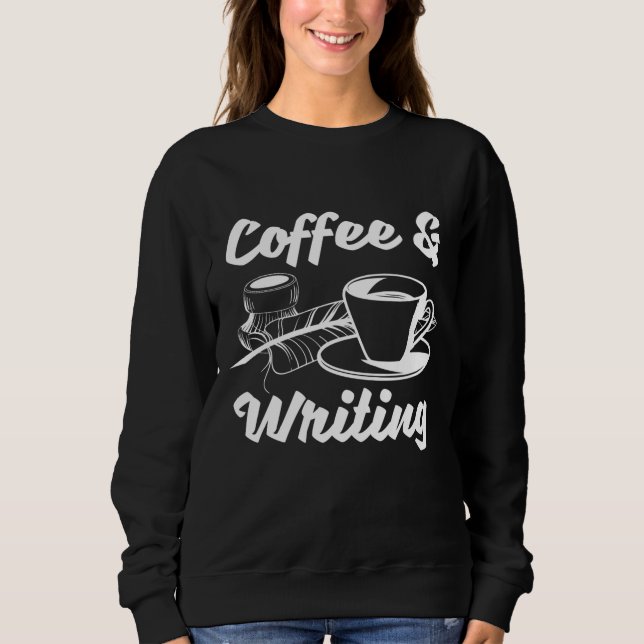 Sudadera Escritor Literatura De Libros - Café Y Escritura (Anverso)