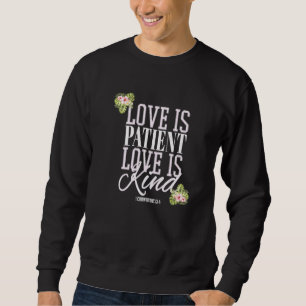 Sudadera Escritura Cristiana Biblia Verse El Amor Es Pacien