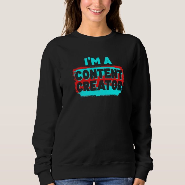 Sudadera Escritura de Podcaster de Influencer Vlogger Cread (Anverso)