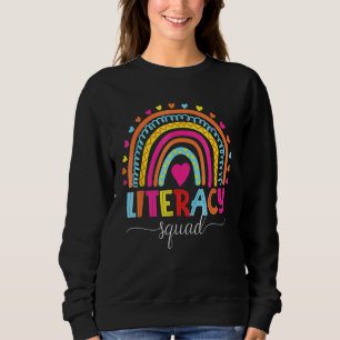 Sudadera Escuadrón de alfabetización leyendo el arcoiris de