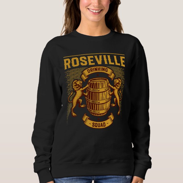 Sudadera Escuadrón de Bebidas de Roseville Minnesota Hogar  (Anverso)
